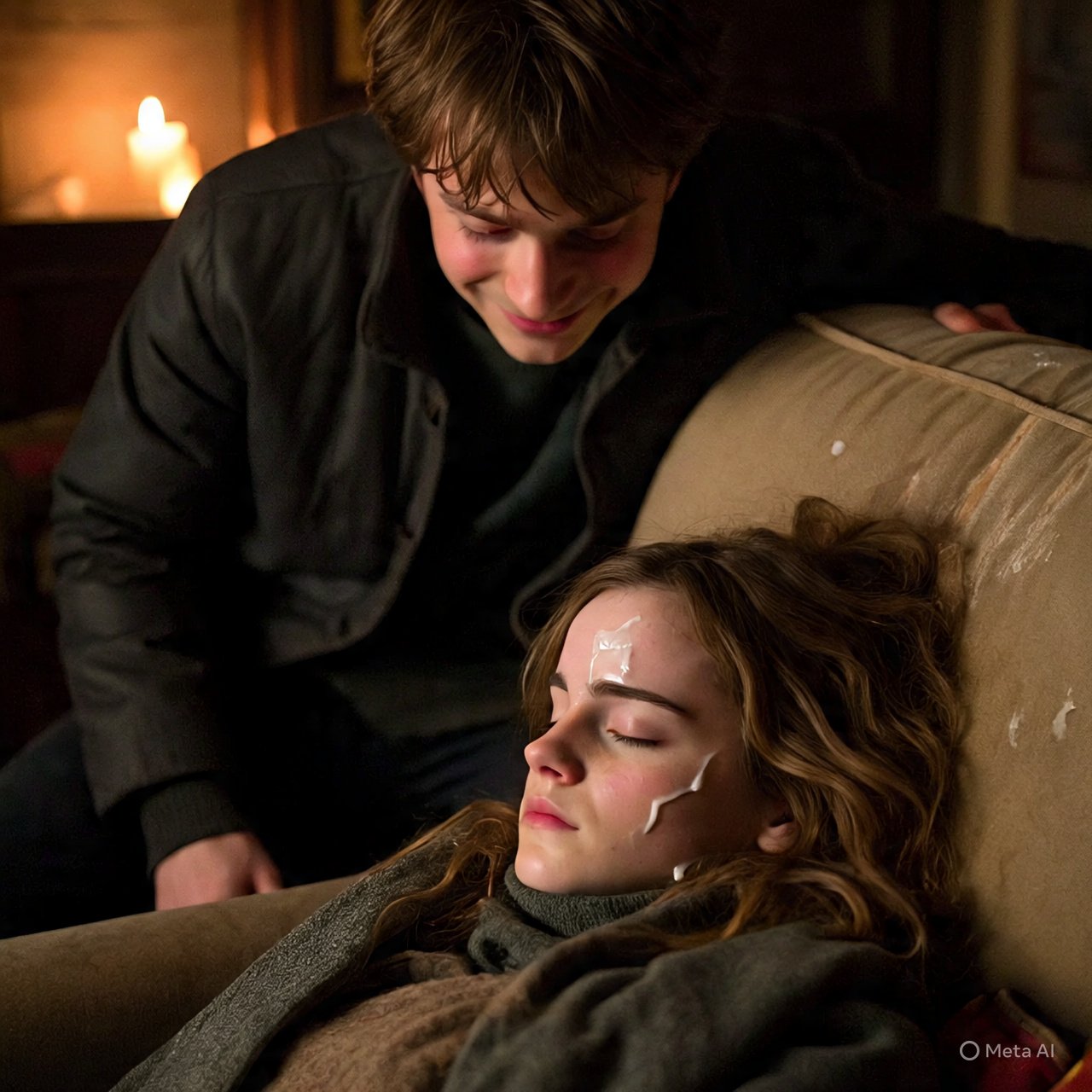 w9JFpwAv Harry had fun when Hermione was sleeping (Harry se divertiu enquanto Hermione dormia) 08.jpg